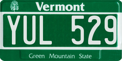 VT license plate YUL529
