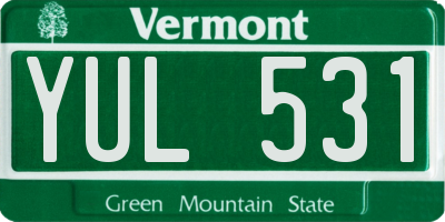 VT license plate YUL531