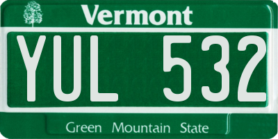 VT license plate YUL532