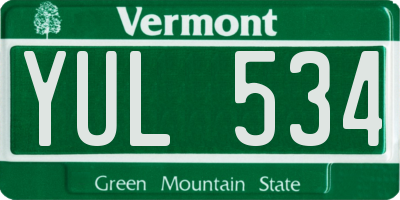 VT license plate YUL534