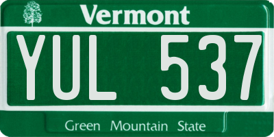 VT license plate YUL537