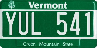 VT license plate YUL541