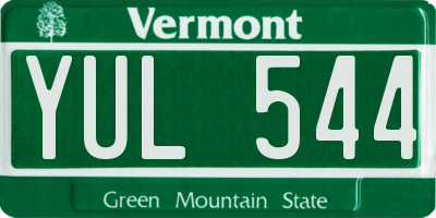 VT license plate YUL544