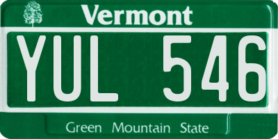 VT license plate YUL546