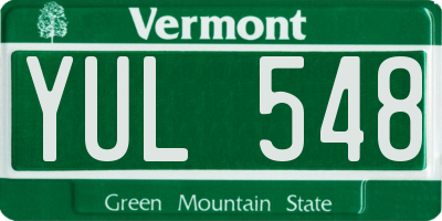 VT license plate YUL548