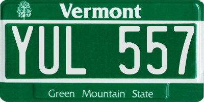 VT license plate YUL557