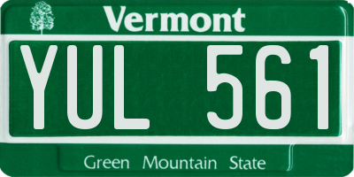 VT license plate YUL561