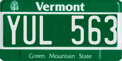 VT license plate YUL563