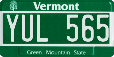 VT license plate YUL565