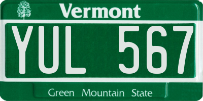 VT license plate YUL567