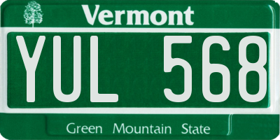 VT license plate YUL568