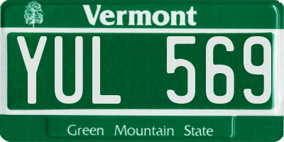 VT license plate YUL569
