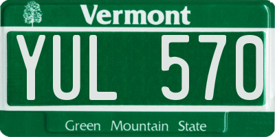VT license plate YUL570