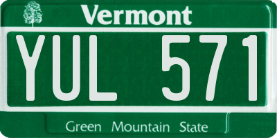 VT license plate YUL571