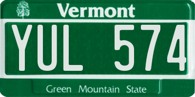 VT license plate YUL574