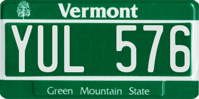 VT license plate YUL576