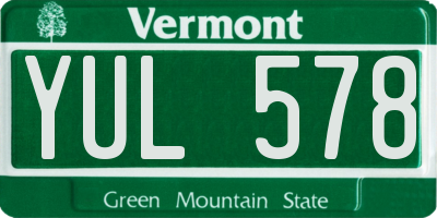 VT license plate YUL578