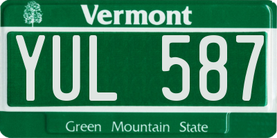 VT license plate YUL587