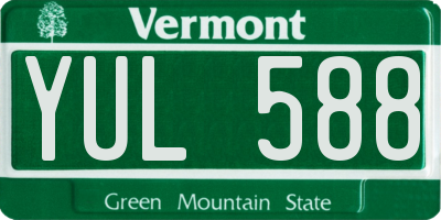 VT license plate YUL588
