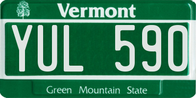 VT license plate YUL590