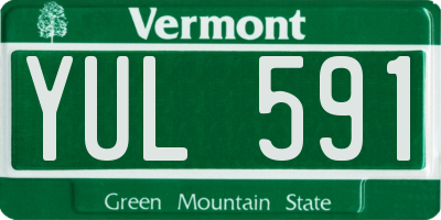 VT license plate YUL591