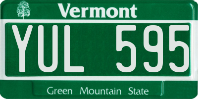 VT license plate YUL595