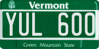 VT license plate YUL600