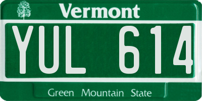 VT license plate YUL614