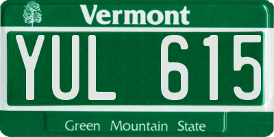 VT license plate YUL615