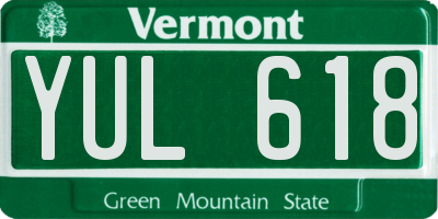 VT license plate YUL618