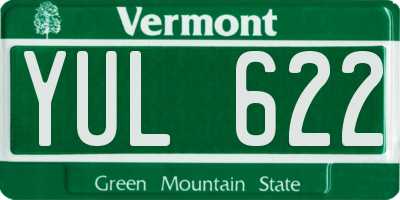 VT license plate YUL622