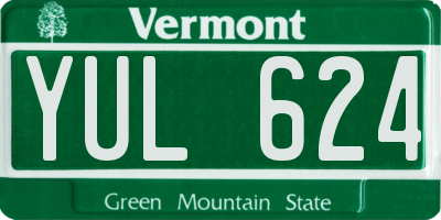 VT license plate YUL624