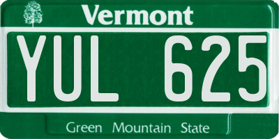 VT license plate YUL625