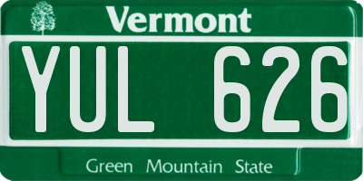 VT license plate YUL626