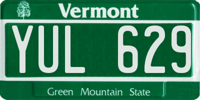 VT license plate YUL629