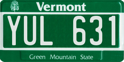 VT license plate YUL631