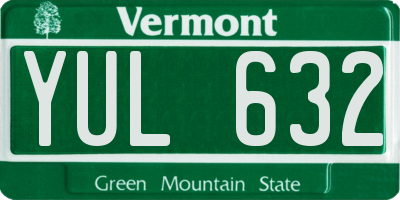 VT license plate YUL632