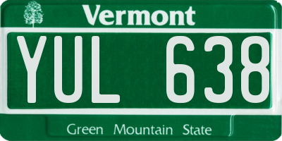 VT license plate YUL638