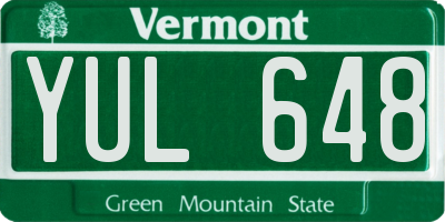 VT license plate YUL648