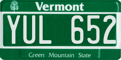 VT license plate YUL652
