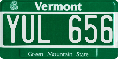 VT license plate YUL656