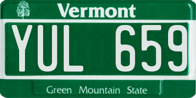 VT license plate YUL659