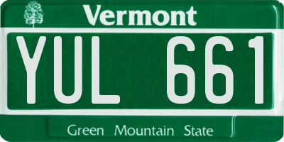 VT license plate YUL661