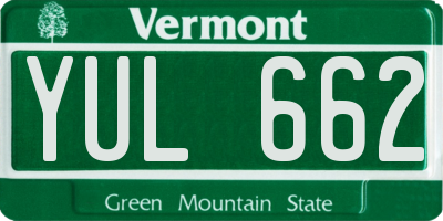 VT license plate YUL662