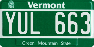 VT license plate YUL663