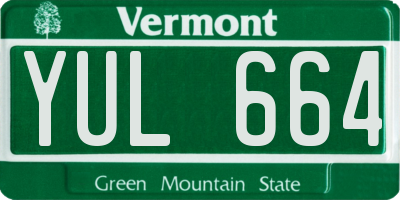VT license plate YUL664