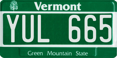 VT license plate YUL665