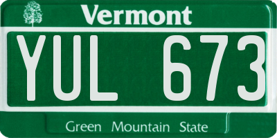 VT license plate YUL673