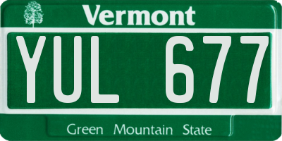 VT license plate YUL677