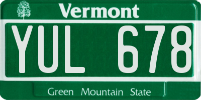 VT license plate YUL678